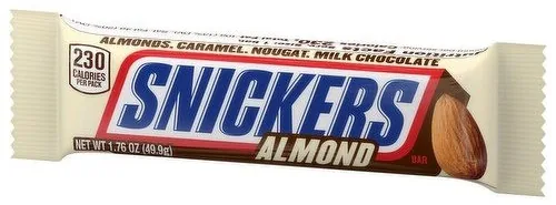 Snickers Almond product packaging
